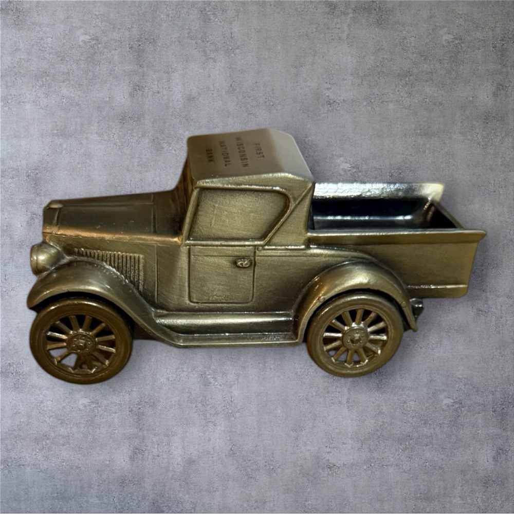 Vintage 1928 Chevrolet Pickup Truck Metal Bank - Banthrico Inc. of Chicago, USA.